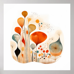 Poster Aquarelle fusion moderne abstraite