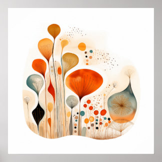 Poster Aquarelle fusion moderne abstraite