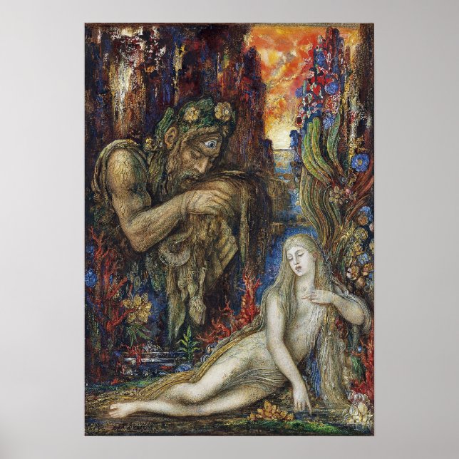 Poster Aquarelle Galatea Gustave Moreau (Devant)