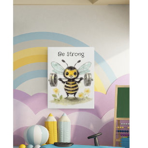 Poster Aquarelle Haltérophilie Inspiration Bourdon