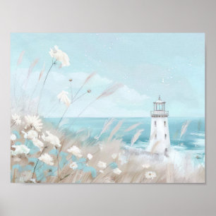 Poster aquarelle illustration phare