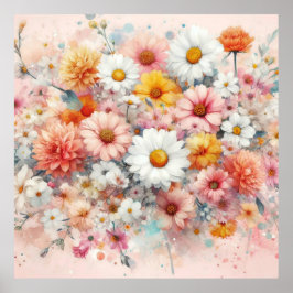Poster Aquarelle Illustration rustique vintage élégant