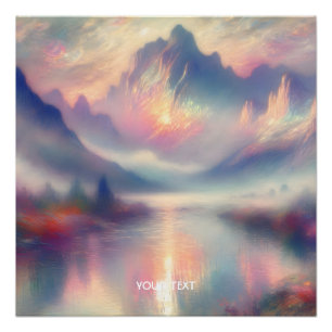 Poster Aquarelle Imaginaire mignonne Pastel Pearl