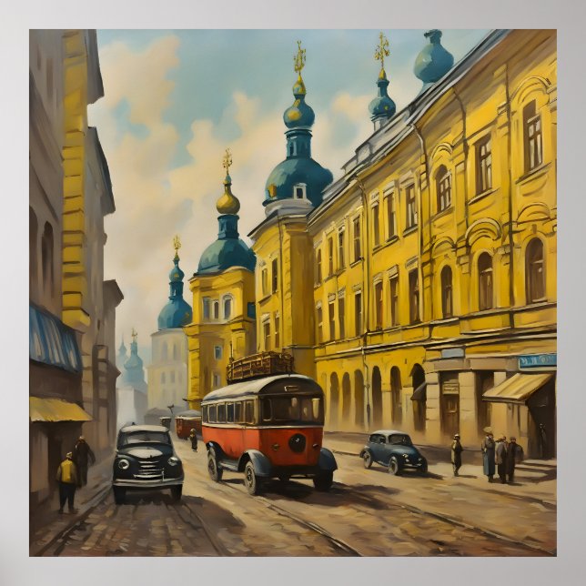 Poster Aquarelle Kiev Ukraine (Devant)