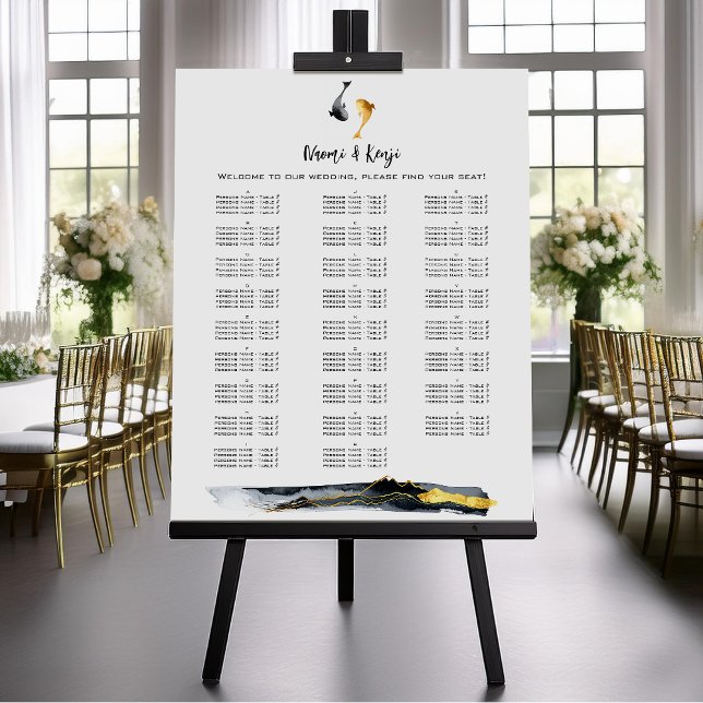 Poster Aquarelle Koi Fish Mariage (Créateur téléchargé)