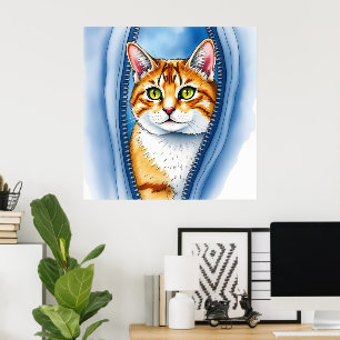 Poster Aquarelle mignonne belle collection populaire de c