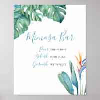 Aquarelle Mimosa Bar Tropical Floral