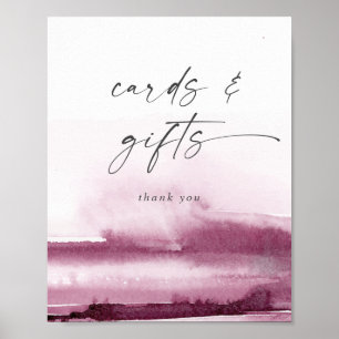 Poster Aquarelle moderne   Cartes rouges et signes cadeau