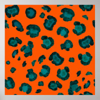 Aquarelle motif sans couture avec peau de léopard.