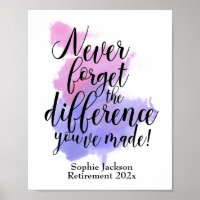 Aquarelle N'Oubliez Jamais La Différence Retraite