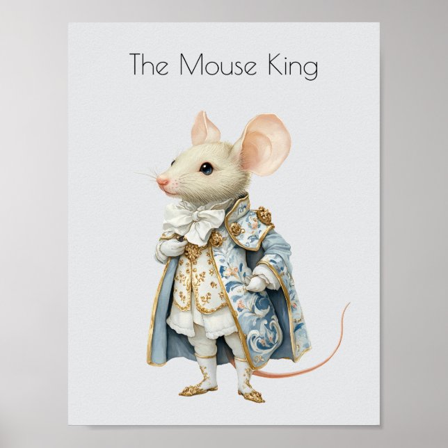 Poster Aquarelle Nutcracker Ballet Souris King (Devant)