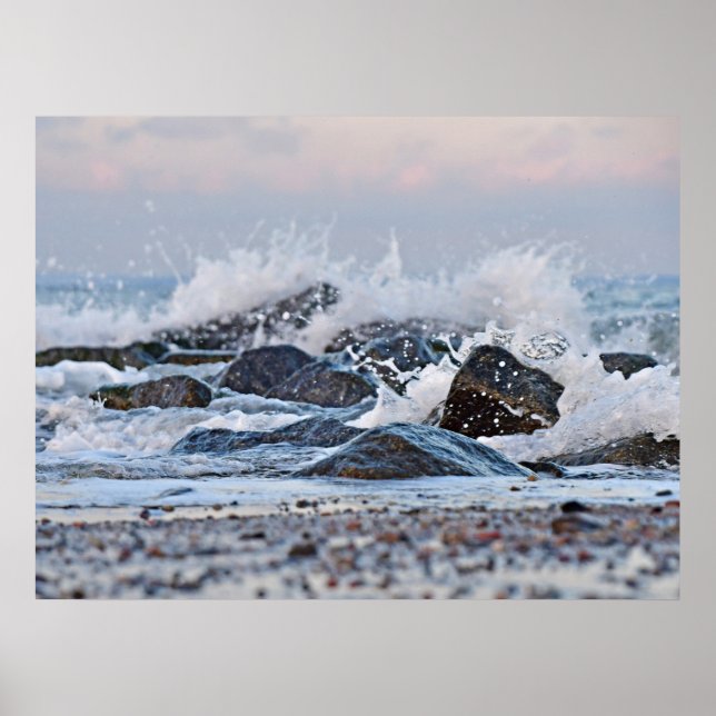 Poster Aquarelle Ocean Splash (Devant)