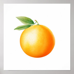 Poster Aquarelle Orange