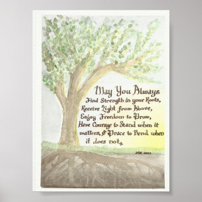 Poster Aquarelle originale et Bénédiction (Devant)