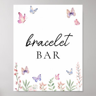 Poster Aquarelle Papillons Jeux Barre Buffet Panneau Tabl