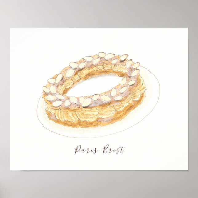 Poster Aquarelle Paris-Brest (Devant)
