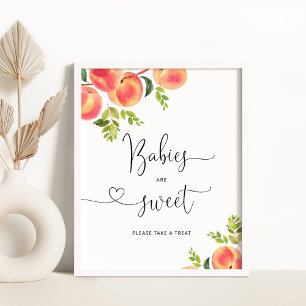 Poster Aquarelle pêche Bébés sont doux prendre un régal
