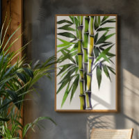 Aquarelle Peinture De Bambou