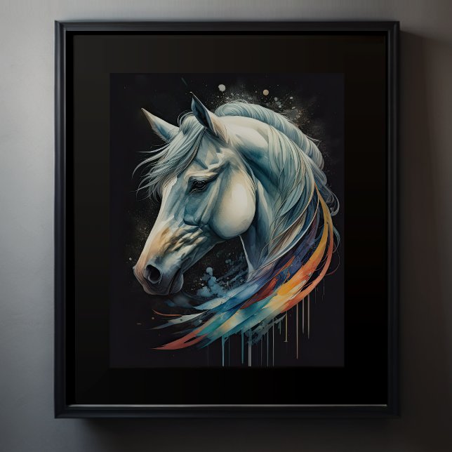 Poster Aquarelle Peinture de cheval (Créateur téléchargé)