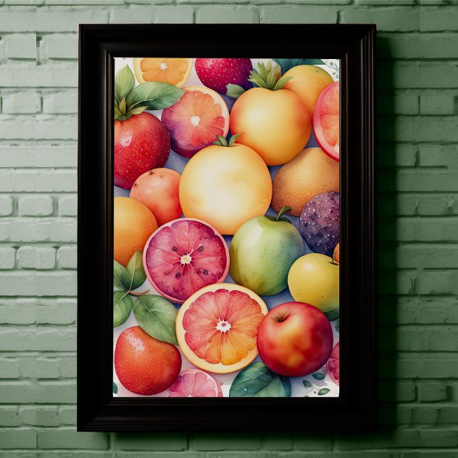 Poster Aquarelle Peinture de Fruit Assorti II (Créateur téléchargé)