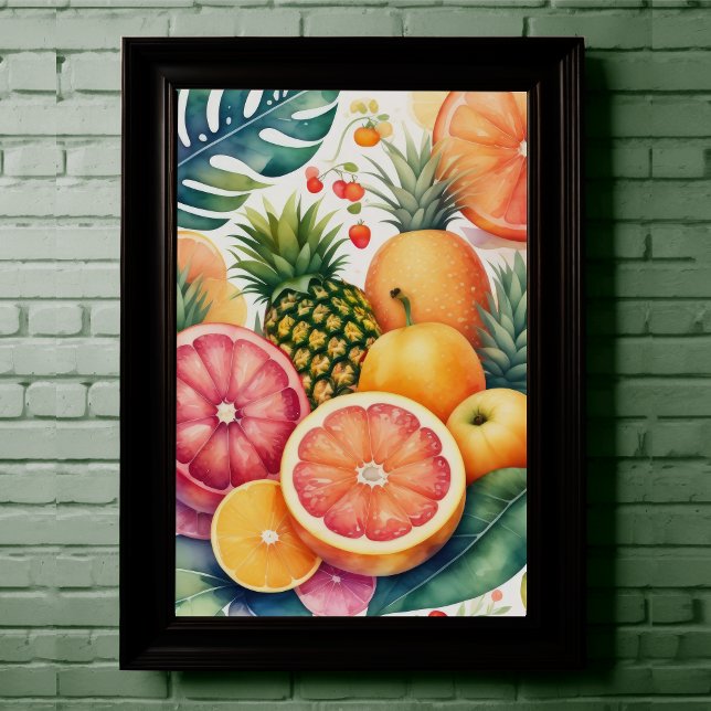 Poster Aquarelle Peinture de fruits secs III (Créateur téléchargé)