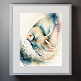 Poster Aquarelle Peinture de poisson