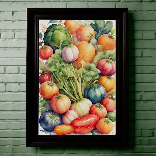 Poster Aquarelle Peinture des légumes secs II (Créateur téléchargé)