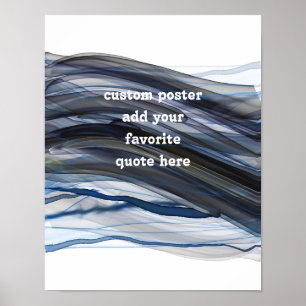 Poster aquarelle peinture design ajouter une citation mur