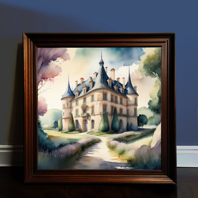 Poster Aquarelle Peinture du Château de France II (Créateur téléchargé)
