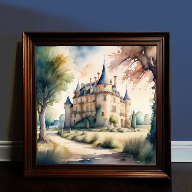 Poster Aquarelle Peinture du Château de France III (Créateur téléchargé)