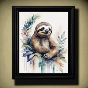 Poster Aquarelle Peinture d'une fente 5:4