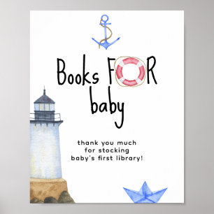 Poster Aquarelle phare - Livres pour bébé
