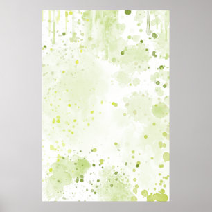 Poster Aquarelle Plaques Vert et Sage