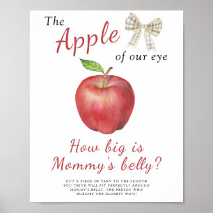 Poster Aquarelle pomme - quel est la taille du ventre de
