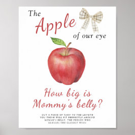 Poster Aquarelle pomme - quelle taille est le jeu du vent