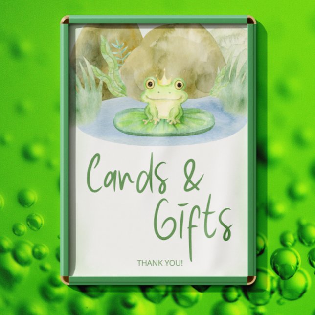 Poster Aquarelle Princess Frog Cartes et cadeaux de Baby  (Créateur téléchargé)