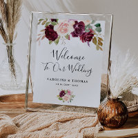 aquarelle prune fleurie violet mariage signe de bi