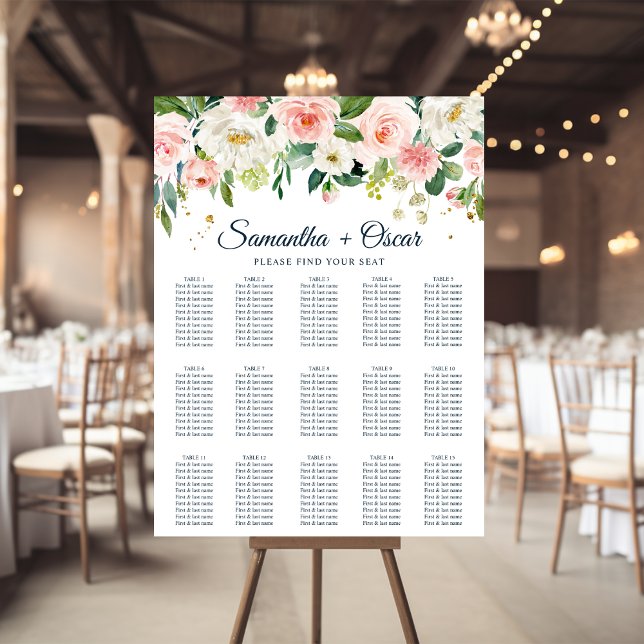 Poster Aquarelle rose moderne Beauté Fleurs et gouttes d' (Créateur téléchargé)