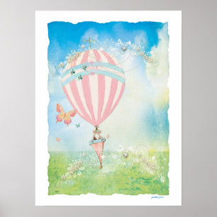 Poster Aquarelle rose Paris D'Aire