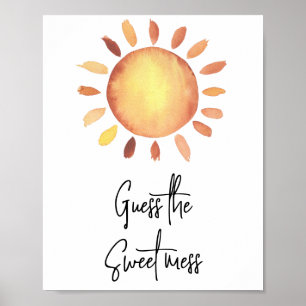 Poster Aquarelle soleil - Devinez le doux désordre