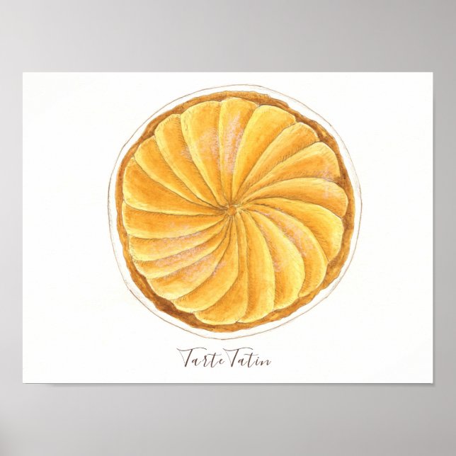 Poster Aquarelle Tarte Tatin (Devant)