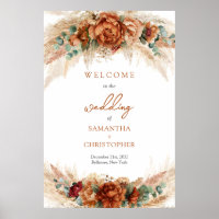 Aquarelle tendance terre cuite sauge pampas Bienve