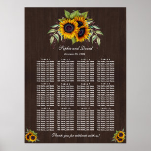 Poster Aquarelle Tournesols Grange Mariage de la grange C