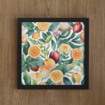 Aquarelle tropicale Harmonie des fruits et Feuille