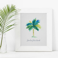 Aquarelle tropicale Motivation des palmiers