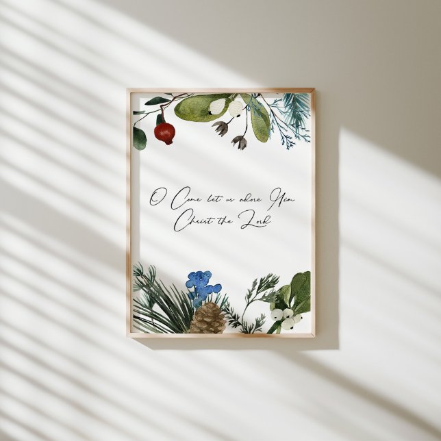 Poster Aquarelle, viens nous l'adorons (Créateur téléchargé)