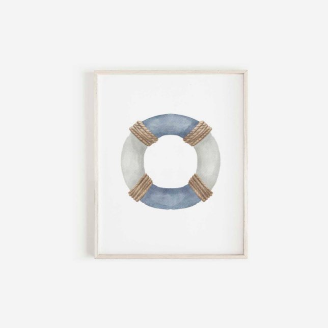 Poster aquarelle vintage Life Preserver imprimer (Créateur téléchargé)