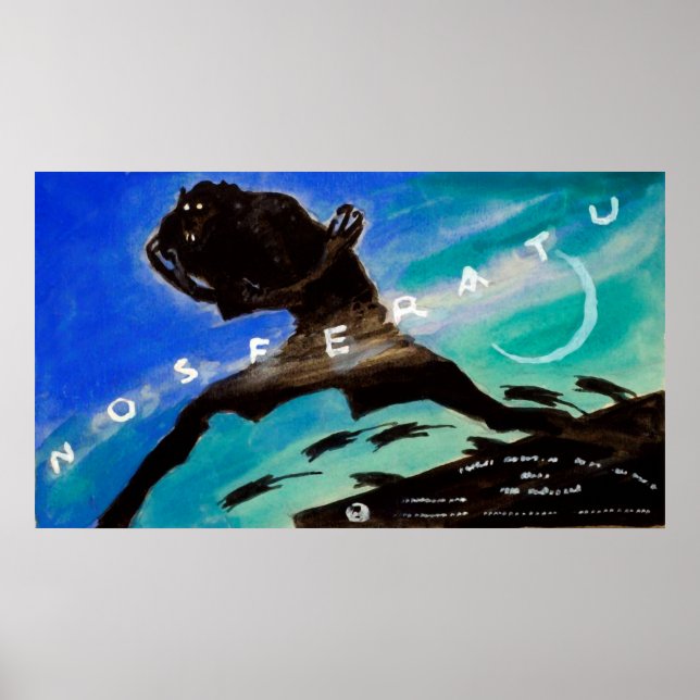 Poster Aquarelle vintage Nosferatu (Devant)