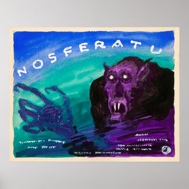 Poster Aquarelle vintage Nosferatu (Devant)