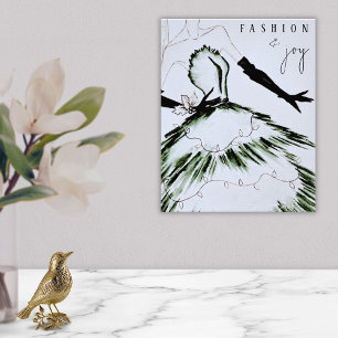 Poster Aquarelle Vogue Mode Modèle Vacances